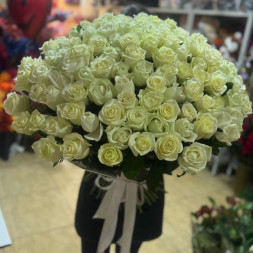 Букет 201 белая роза  