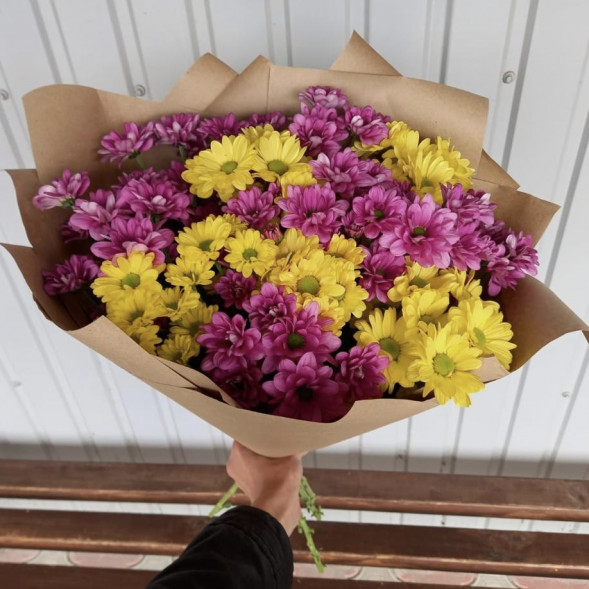 Букет 9 хризантем в Белогорске