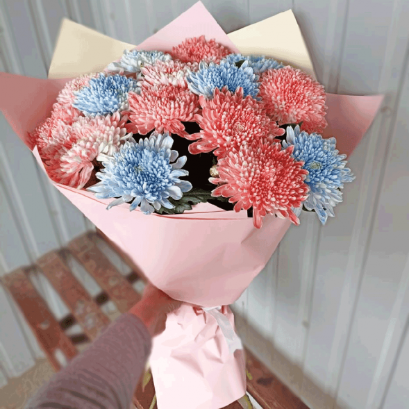 15 одноголовых хризантем микс в Белогорске