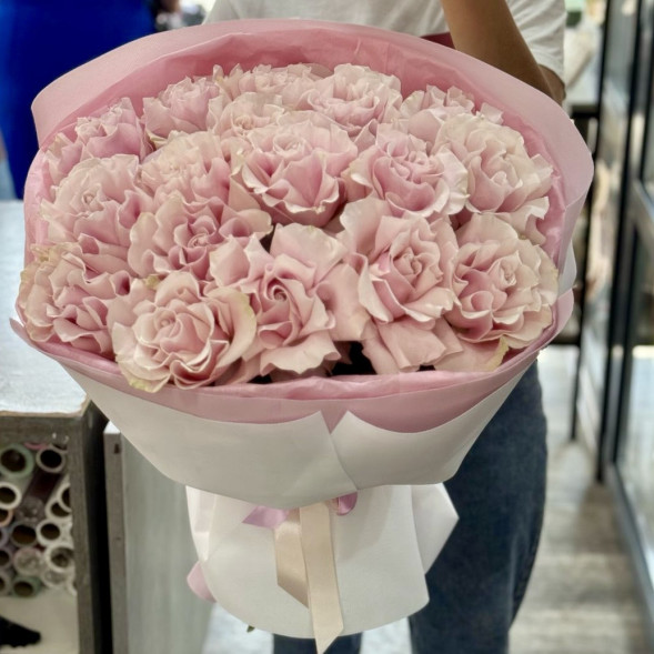 Букет 9 французких нежно-розовых роз в Белогорске